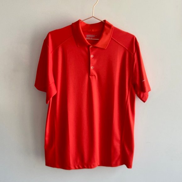 ⛳️2x HP! ⛳️ Nike Golf Dri-Fit Orange Golf Shirt - Picture 2 of 9